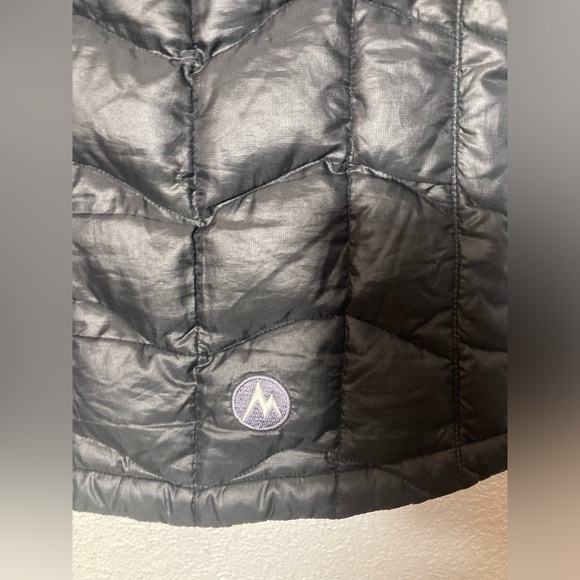 Marmot 800 FILL Womens Small Goose down filled puffer vest black zipper pockets - Picture 10 of 10